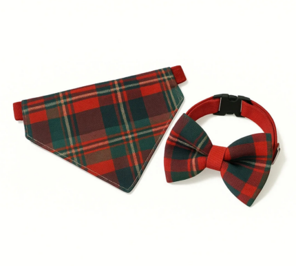 MS Pet Design Ayarlanabilir Kedi Köpek Bandana Papyon Seti